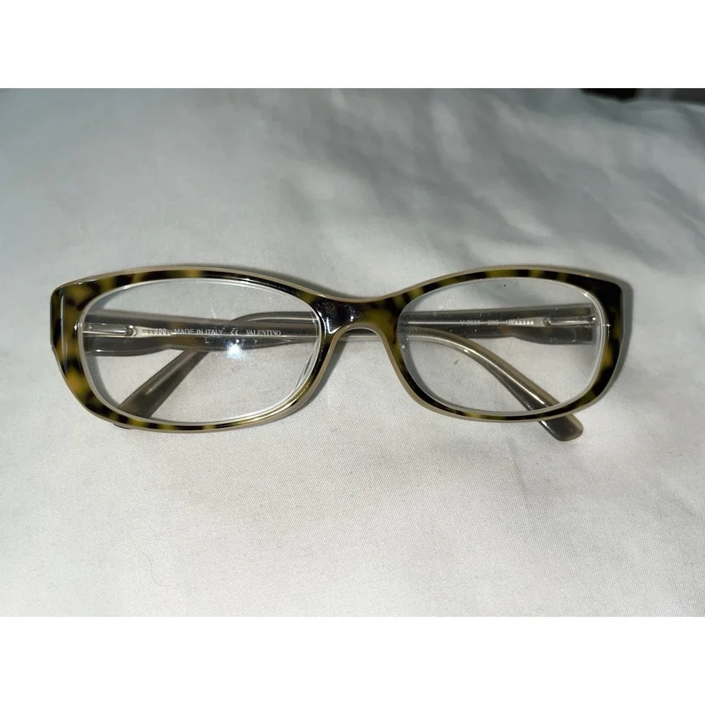 Valentino V2601 230 Eyeglasses Frames Brown Tortoise Clear Rectangular 52-16-130